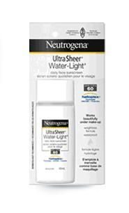 Ultra Sheer Water Light daily face sunscreen spf 60