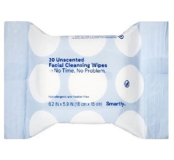 Smartly Unscented Facial Cleansing Wipes