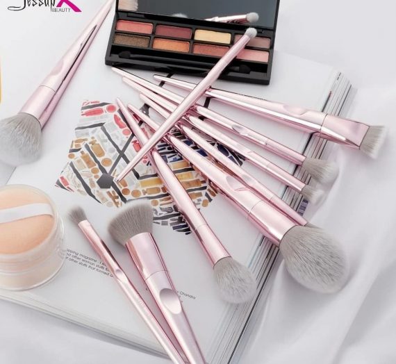 Jessup Beauty Metallic Pink Brush Set