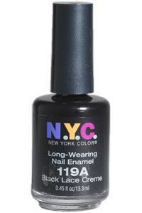 Long Wearing Nail Enamel – Black Lace Creme 119