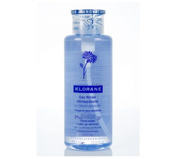 Floral water make-up remover with soothing cornflower