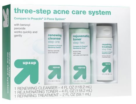 Three-step acne care system